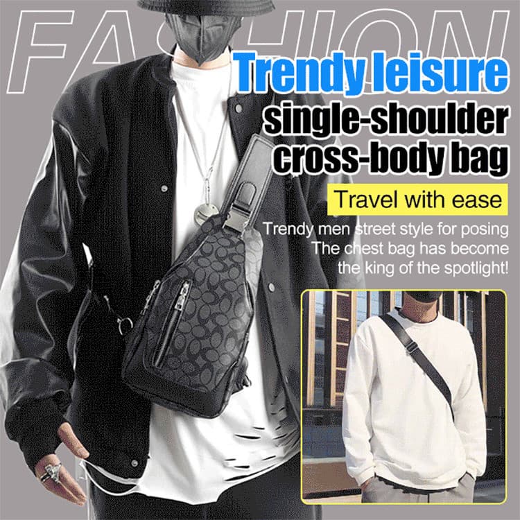 [Estilo Casual] Bolsa Masculina/Bolsa Crossbody/Bolsa de Ombro para Homens/Alta Capacidade