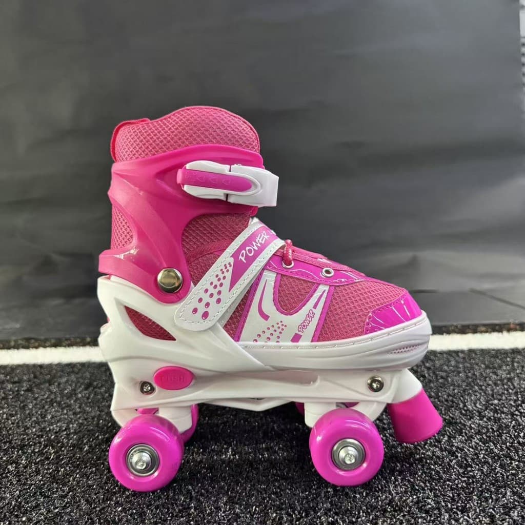 Patins de fileira dupla de quatro rodas patins adultos patins tradicionais tamanho ajustável patins crianças