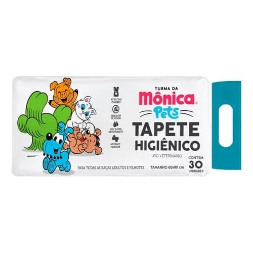 Tapete Higienico Turma Da Monica 30 Unidades Branco