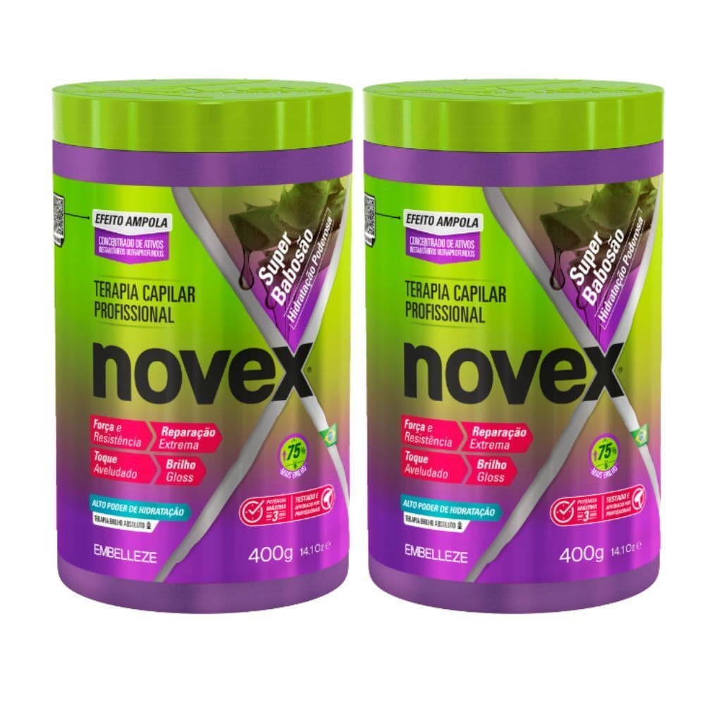 Kit 2 Creme de Tratamento Novex Super Babosão 400g