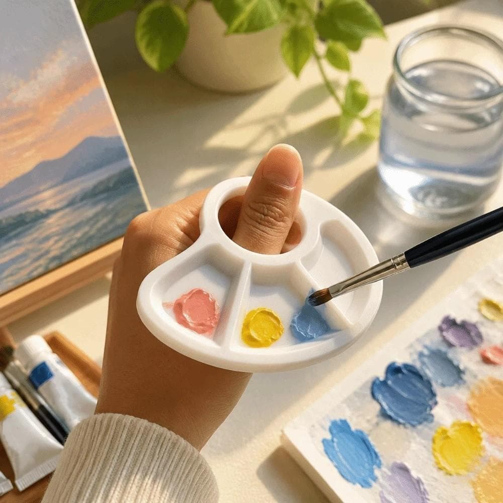 Paleta De Pintura De Polegar MORXIA , Cores Portátil Impressa Em 3D , Bandeja Leve E Fácil De Limpar