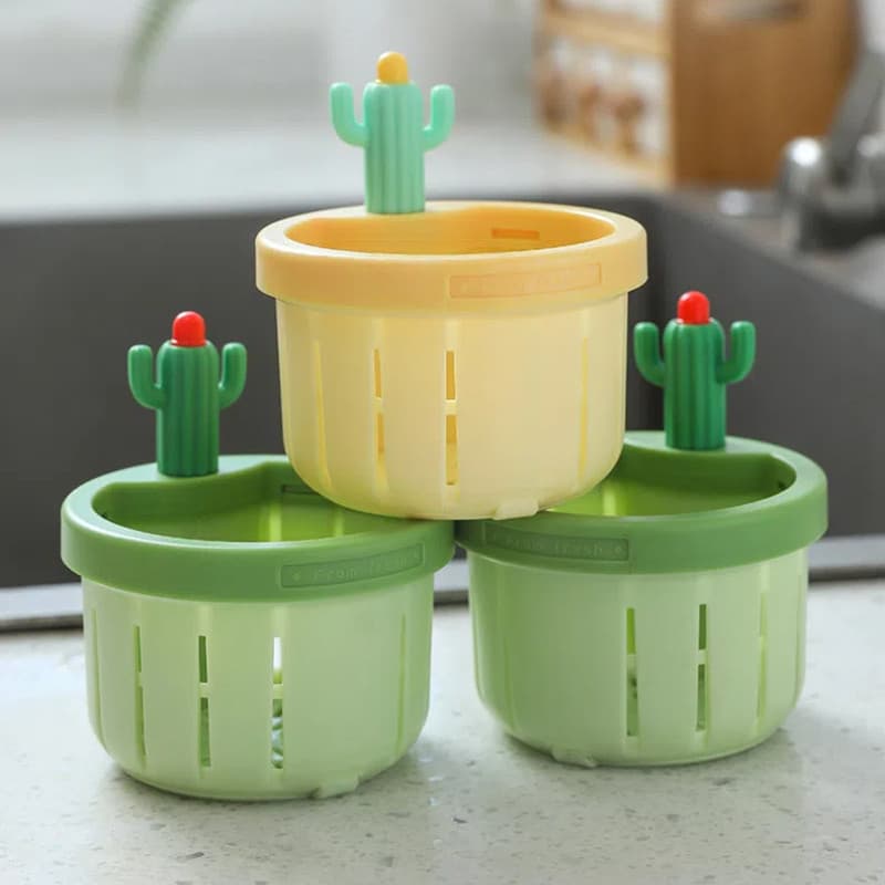 Imprensa Cactus Cesto de Drenagem com Filtro para Pia de Cozinha