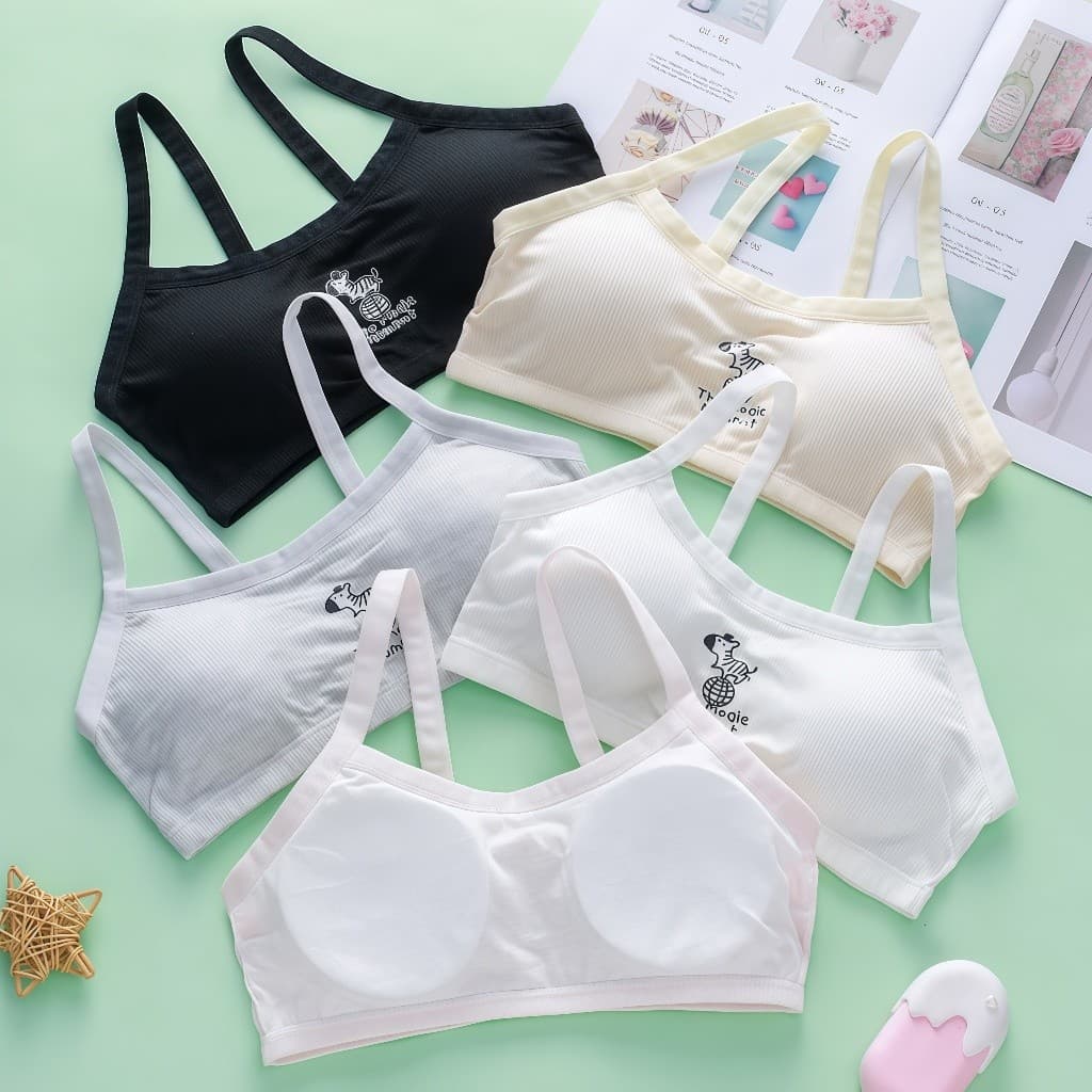 Sutiã Doce De Desenho Animado Para Meninas De 8 A 17 Anos , Roupa Íntima Respirável Esportiva , De Treinamento Adolescen