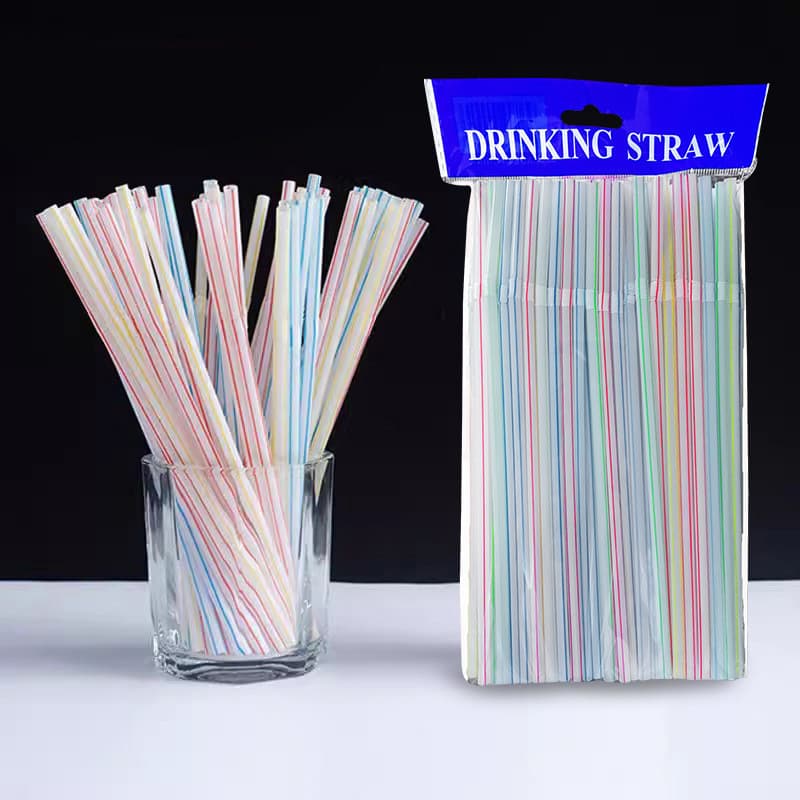 Canudos Descartáveis Coloridos Curvados, Pacote com 100, Flexíveis para Suco, Bebidas, Chá com Leite, Leite de Soja, Can