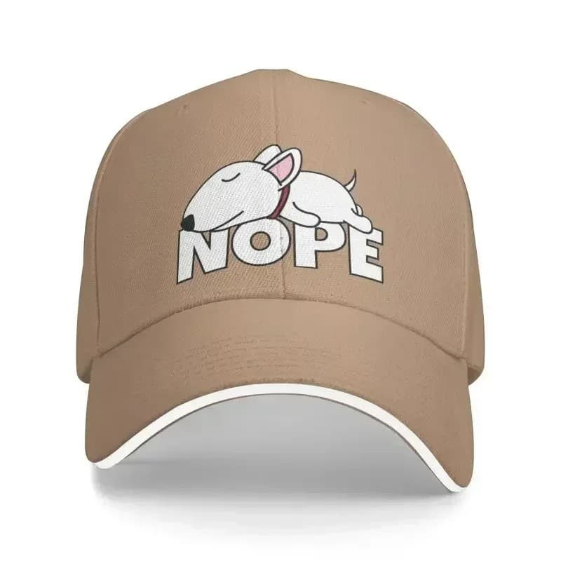 Boné De Beisebol Clássico Nope Bull Terrier Dog Feminino Masculino Respirável Pai Chapéu Desempenho