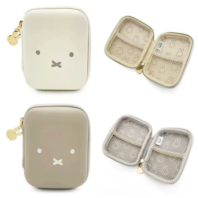 Bolsa de Maquiagem Japonesa Fofa Miffy Rabbit - Estojo Rígido Portátil para Batom, Fones de Ouvido e Acessórios ‌