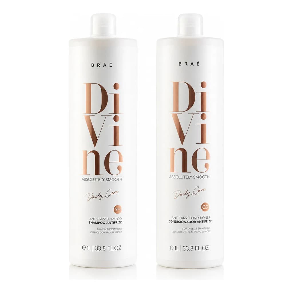 Kit braé divine shampoo condicionador 1l antifrizz original