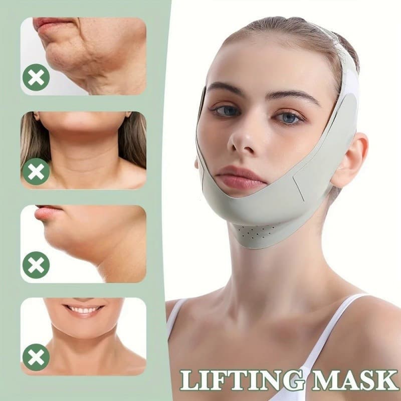 Reutilizável Rosto Emagrecimento Bandagem V Linha Shaper Feminino Queixo Bochecha Levantar Cinto Massagem Facial Cinta C