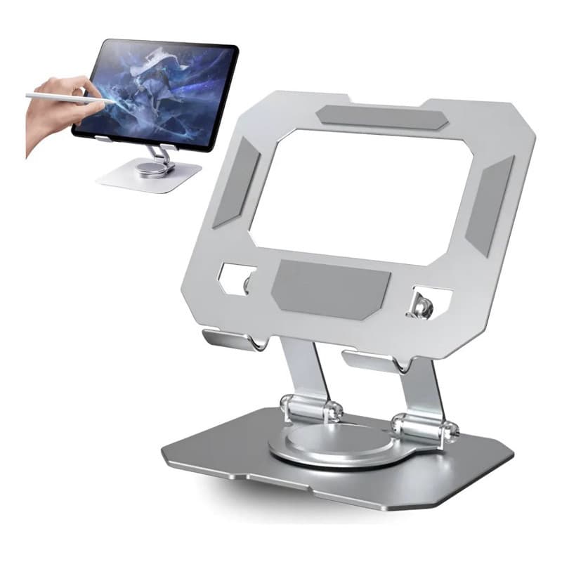 Suporte de Metal Dobrável Para Celular/Tablet/IPad/Notebook 360° gruas Giratório