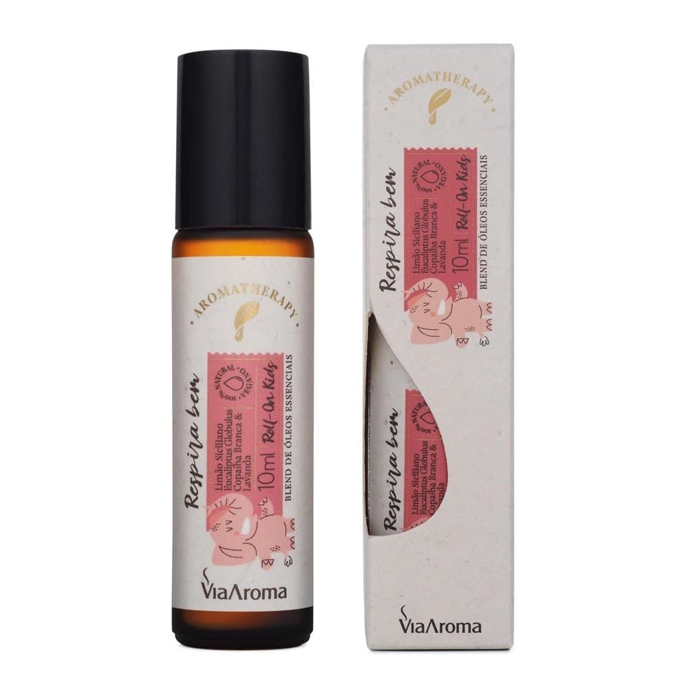 Roll-on Óleo Essencial Respire Bem 10 ml Via Aroma