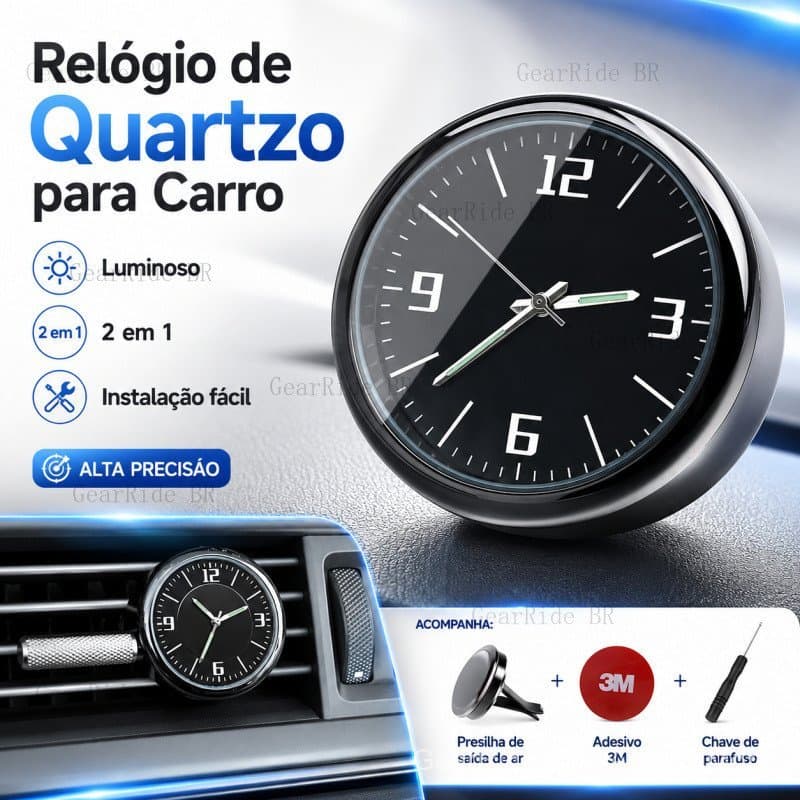 Relógio Luminoso De Quartzo Mini Carro Para Painel De Instrumentos Saída De Ar Qualquer Adesivo Chevrolet Onix Aveo Capt