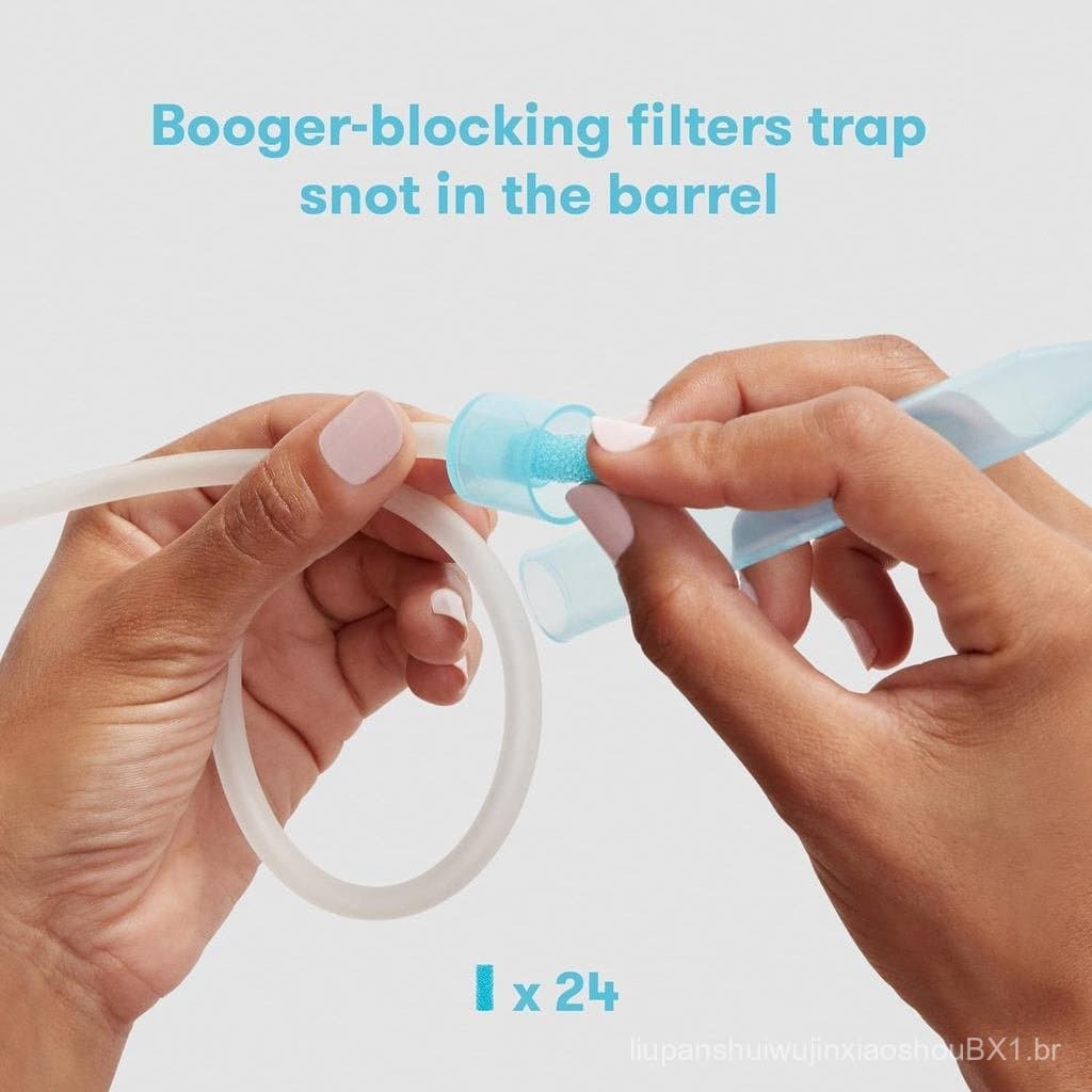 Aspirador Nasal Frida Baby para Bebês, Aspirador Nasal para Bebês, Aspirador de Nariz para Bebês, Alívio da Congestão co