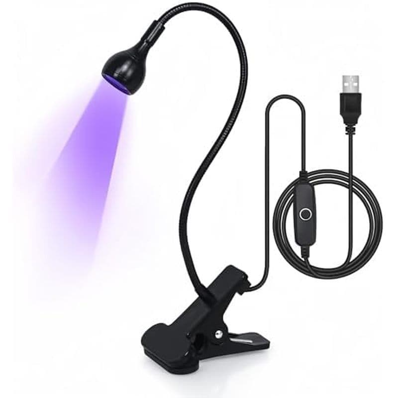 Lâmpada UV Para Unhas Mlogiroa Com Suporte Dobrável , 360 ° Rotação Ajustável , Portátil , Relaxar As Mãos , Rosa Flash