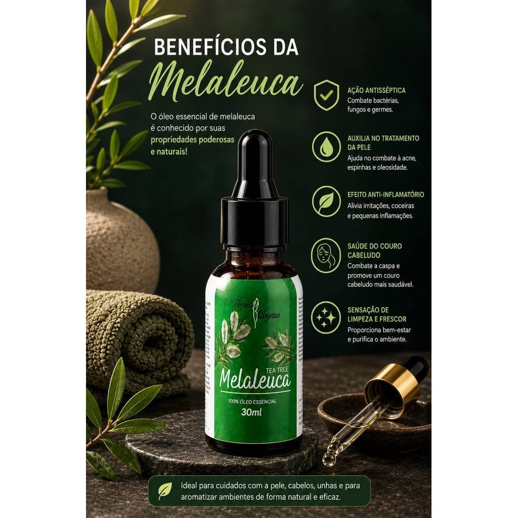oleo essencial de melaleuca 30 ml Couro cabeludo  unhas pele cuidados com o corposkincare cosmético naturalcicatrizante