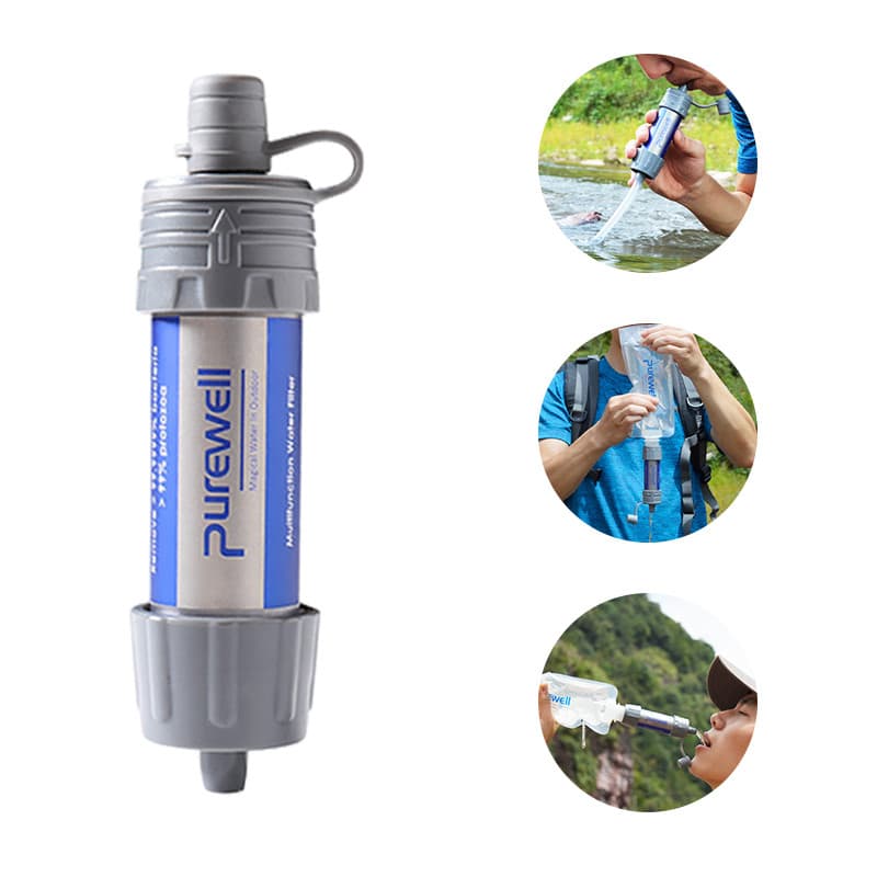Purificador de água externo ultrafiltração membrana purificação de água canudo bebida direta mini filtro portátil.
