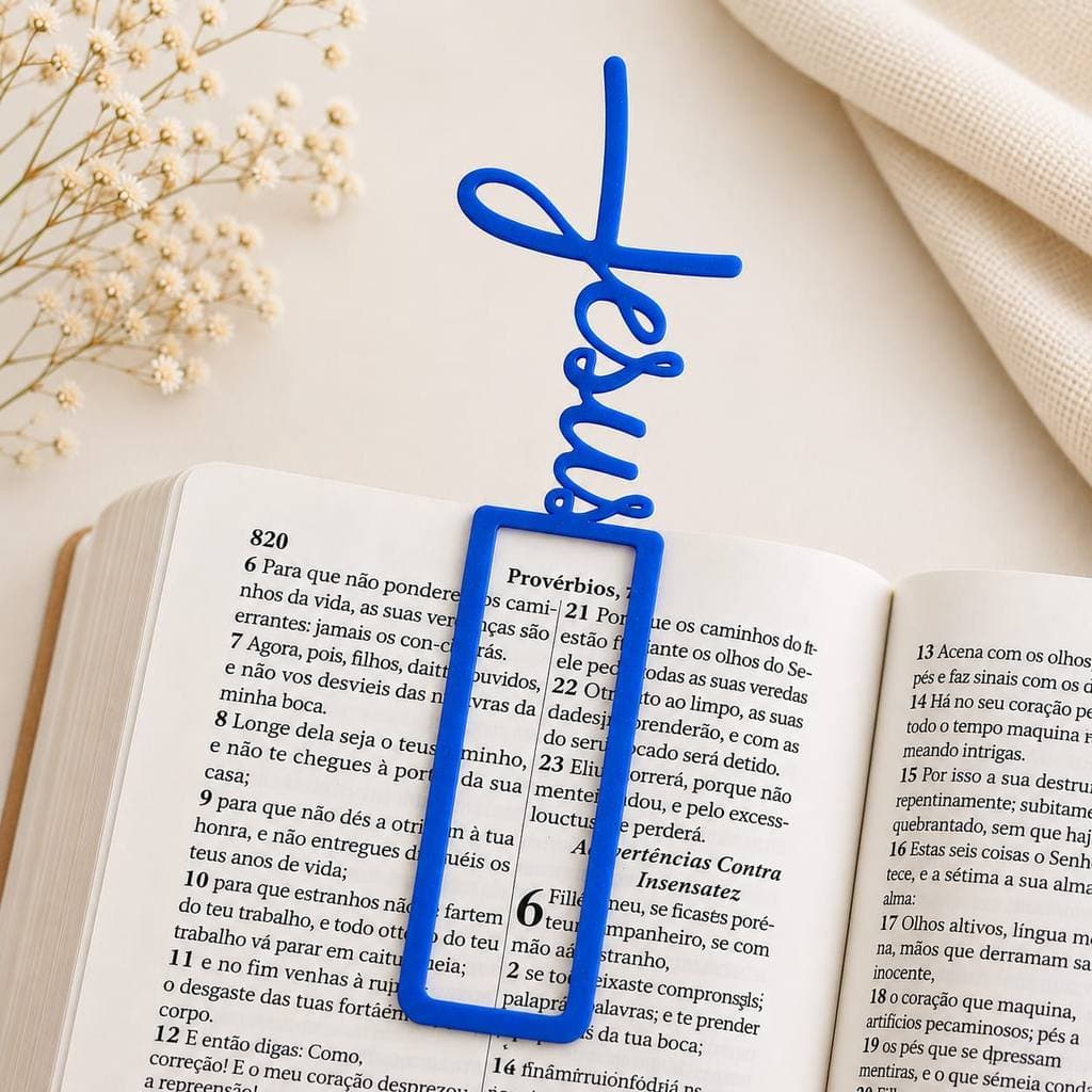 Marcador de Página para Bíblia Livro e Devocional Jesus