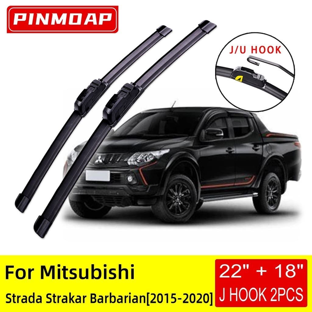 Para Mitsubishi Strada Strakar Bárbaro 2015 2016 2017 2018 2019 2020 Lâminas De Limpador Dianteiro Escovas Cortador Aces