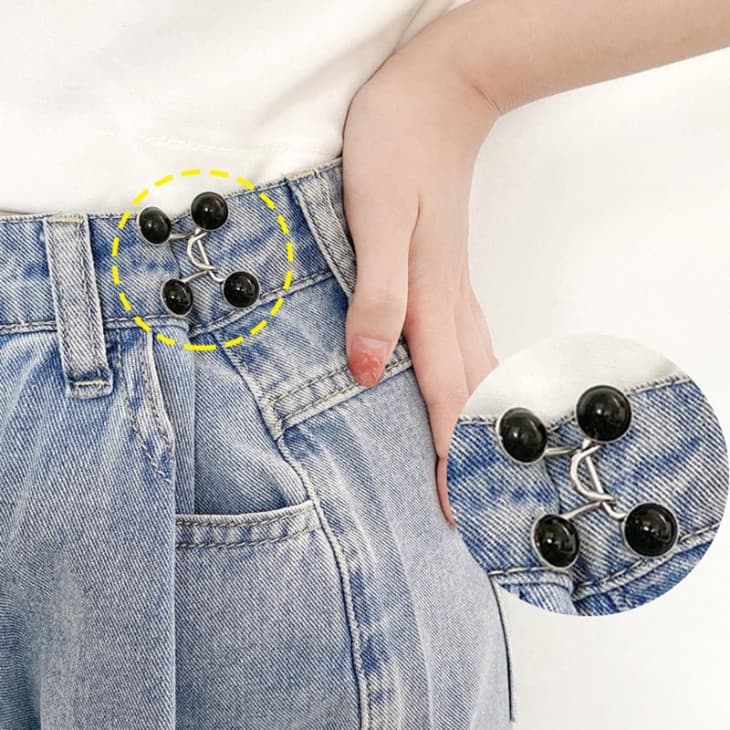 Um conjunto de cintas modeladoras femininas fáceis de usar, adequadas para saias, calças e jeans femininos, com alfinete