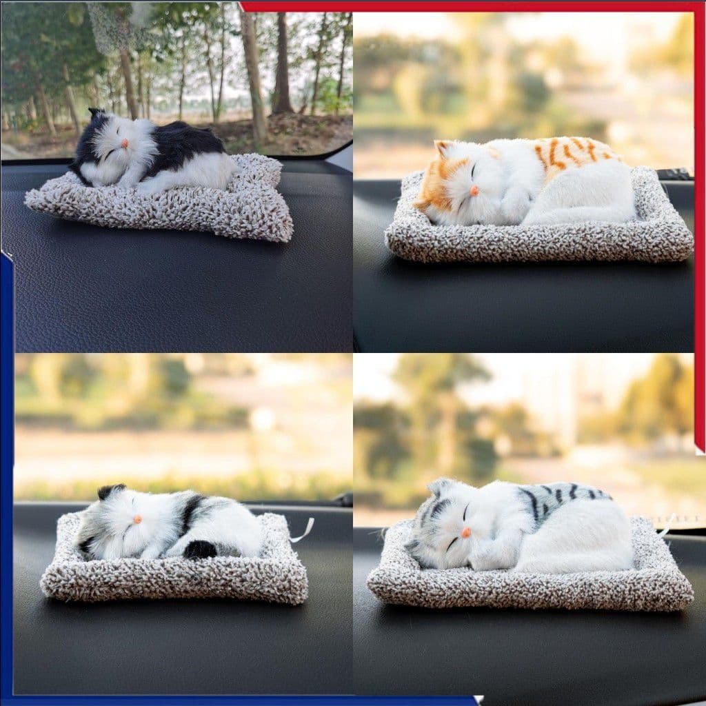 Enfeites Para Carro EXTERNOS: Gatos Dormindo De Pelúcia Adoráveis - Decoração Para Automóveis - Lindos Gatinhos De
