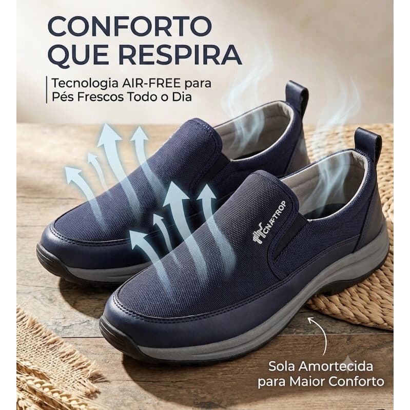 Tênis RESPIRAVEL AURELIO'S Slip On Sem Cadarço - Tecnologia AIR-FREE Leve, Respirável e Macio