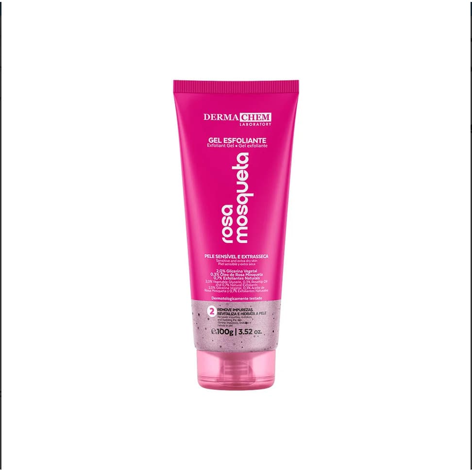 Gel Facial Esfoliante Dermachem Rosa Mosqueta 100g