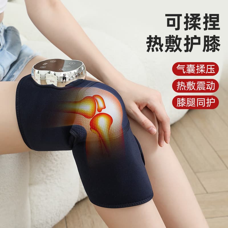 Joelheiras de aquecimento elétrico aquecimento todo-redondo Airbag envolto vibratório joelho massageador velho perna fri