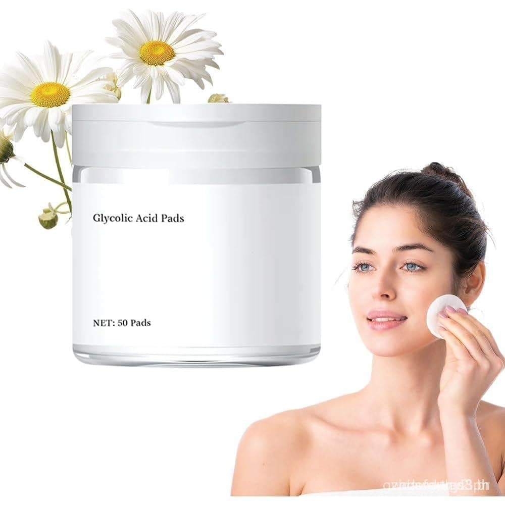 Pads Esfoliantes com Ácido Glicólico 50%, Novidade 2025, Pad Esfoliante e Tonificante para Rejuvenescimento Facial, Pad