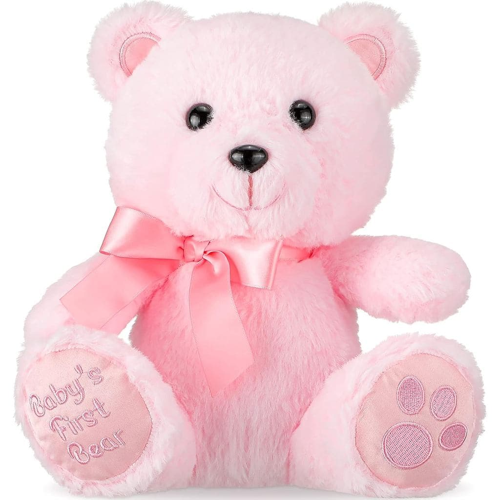 Chalyna Urso de Pelúcia de 10 Polegadas para Bebês, Primeiro Urso Fofo, Brinquedo de Pelúcia para Festa de Aniversário,