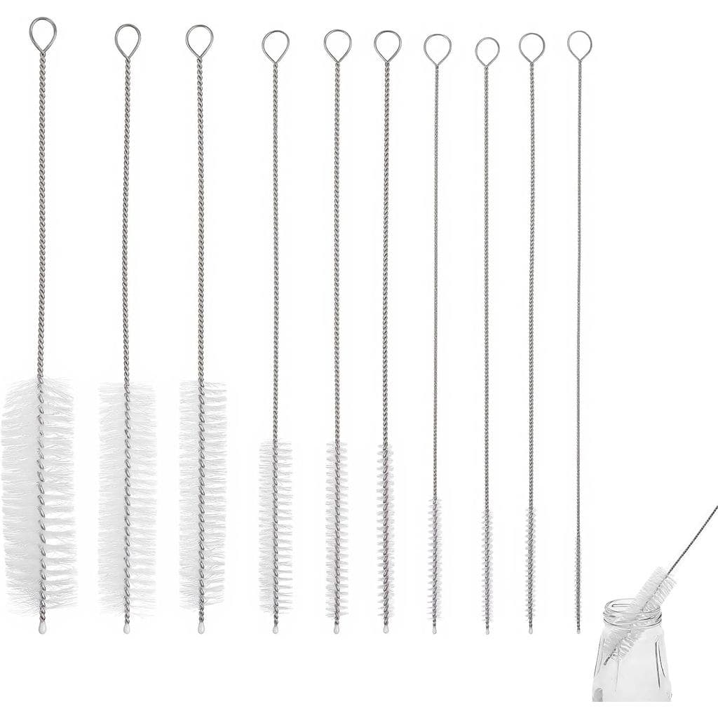 10 Escovas de Limpeza para Canudos, Escova de Limpeza de Canudos de 8,2 Polegadas, Escovas Extra Longas para Limpeza de