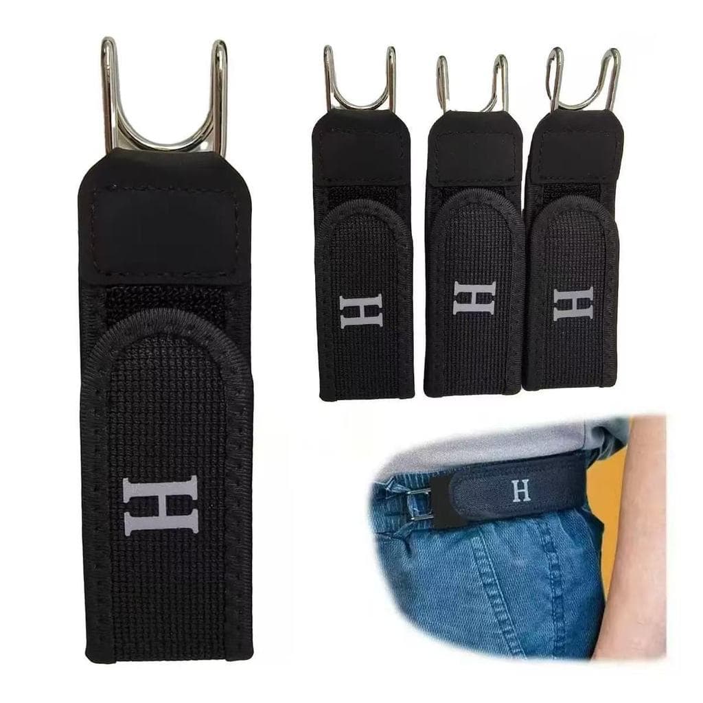 Cinto Portátil Com Velcro Ajustável E Gancho De Metal , Fivela Elástica Unissex
