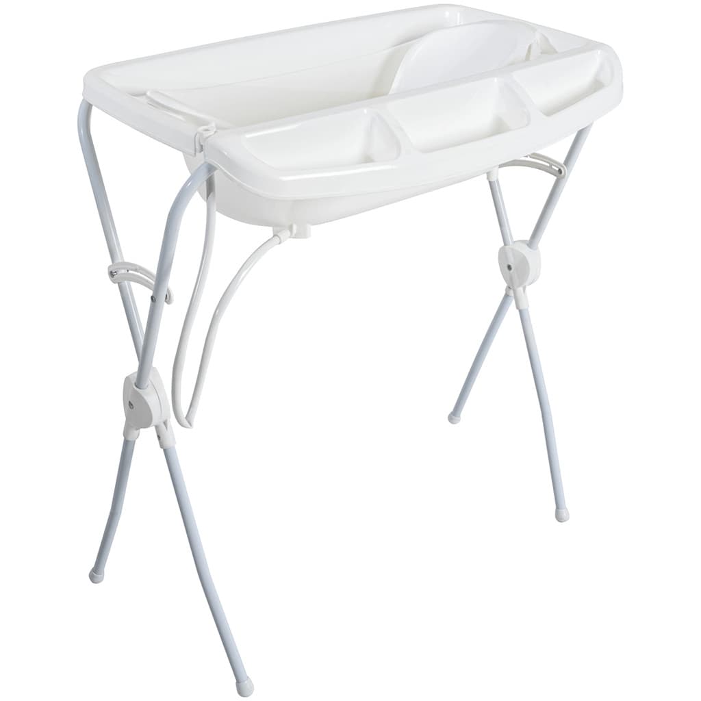 Banheira Compacta Dobravel Kiddo Chuá II Branca Suporte