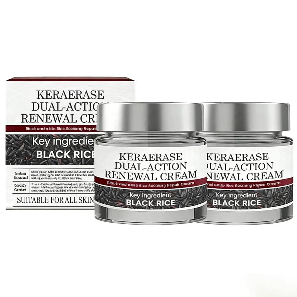 Pacote com 2 Creme Renovador de Dupla Ação Keratin Erase – Fórmula de Extrato Natural Profundamente Hidratante e Nutriti