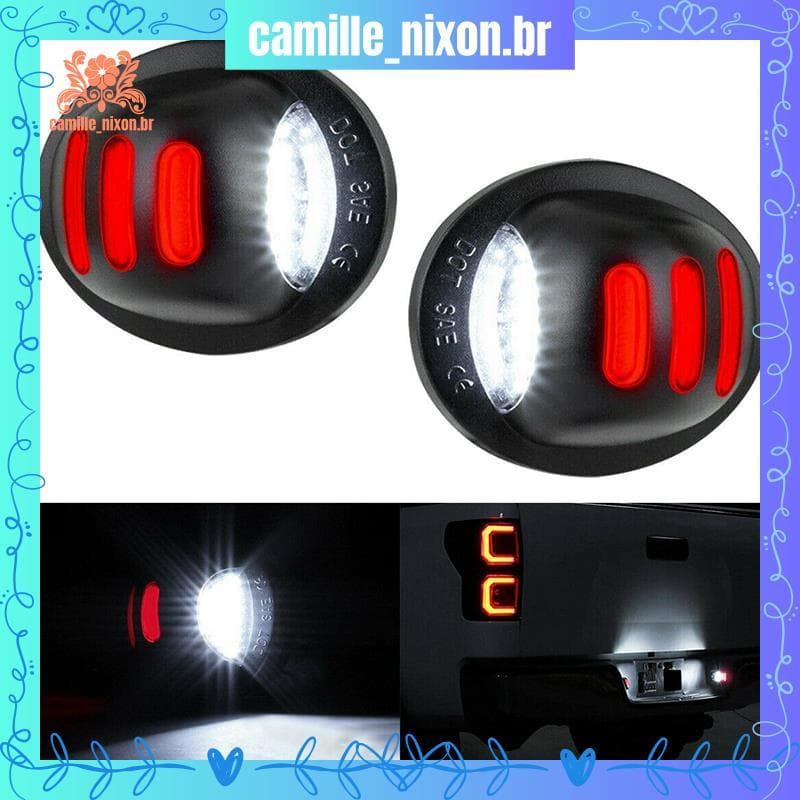 [camille_nixon.br] Acessórios Para Carro Base De Luz De Placa LED Tag Light 1999-2016