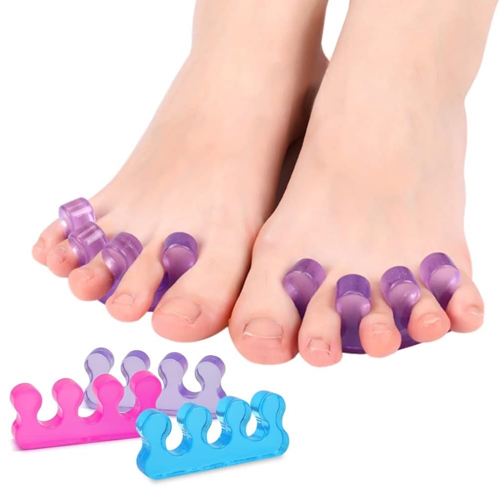 Separadores De Dedos Do Pé Para Pedicure , Espaçadores De Gel Macio , Separador De Esmalte , Ferramenta Reutilizável De