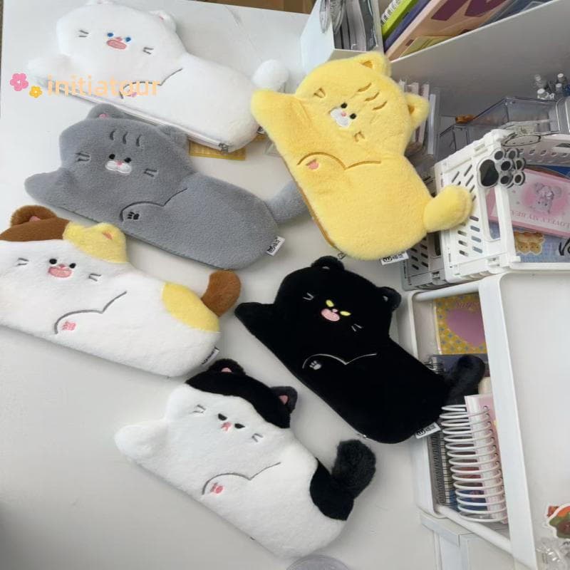 [Init-t] 1 Unidade Nova Bolsa De Caneta De Gato Estilo Japonês De Grande Capacidade Estojo Fofo Caixa De Papelaria De Pe