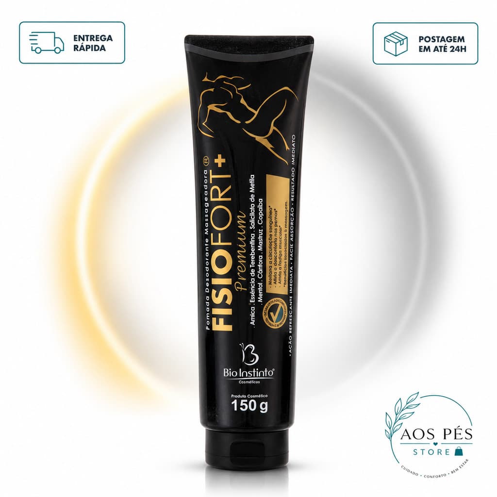 Pomada Massageadora Fisiofort+ Premium Bio Instinto 150g Arnica Mentol e Cânfora