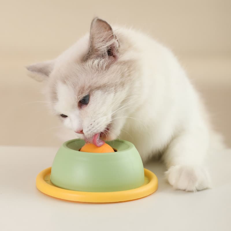 Gato Interativo Alimentador Lento Tigela Lambendo Esteira Brinquedo Antiderrapante Quebra-Cabeça De Alimentos Anti-Asfix