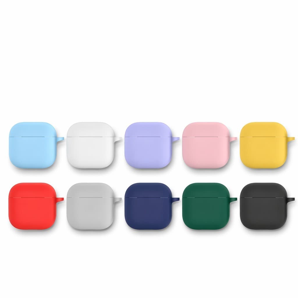 Case de Silicone Compativel com AirPods Absorcao de Impacto com Mosquetao Macio Lavavel Fone Bluetooth 1 2 3 4 Pro Pro 2