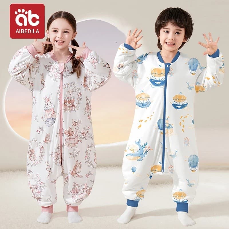 Aibedila Saco De Dormir Para Bebês , Quente De Inverno Crianças De 1 A 7 Anos , Cobertor De Crescimento , Pijama Infanti