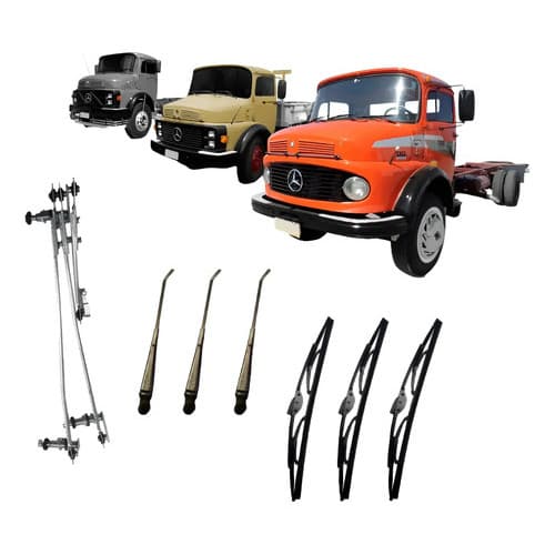 Kit Completo Limpador Para Brisa Mercedes 1111 1113 1313 Direito