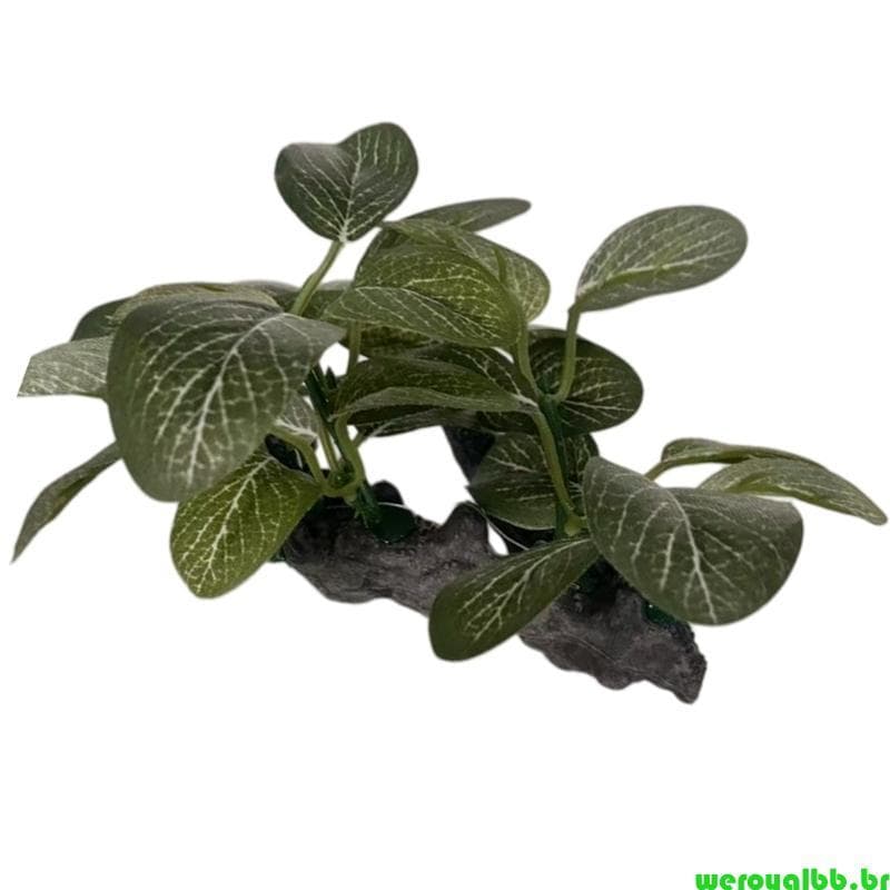 weroyalbb Ramo Flutuante Artificial Planta Aquário Folhas Verdes