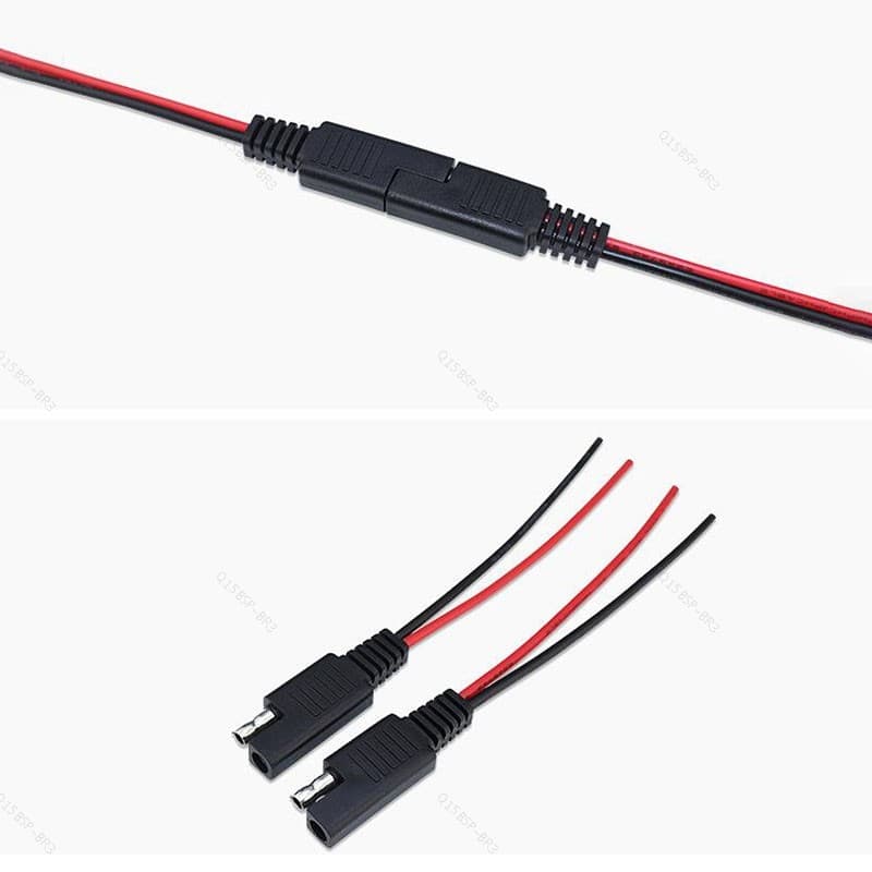 18AWG SAE Macho Fêmea Cabo De Extensão 10CM DIY Automotivo Bateria Solar Plug Energia Conectar Fio BR15B3