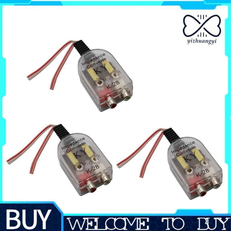 3 Unidades K-28 12V Universal Carro Conversor De Impedância Alta Para Baixa Alto-Falante Linha