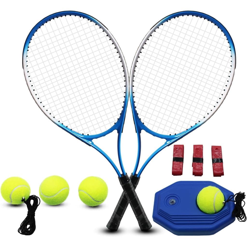 Raquetes de Tênis para Adultos, Conjunto de Raquetes de Tênis Recreativas para 2 Jogadores Adultos, para Iniciantes e Pr