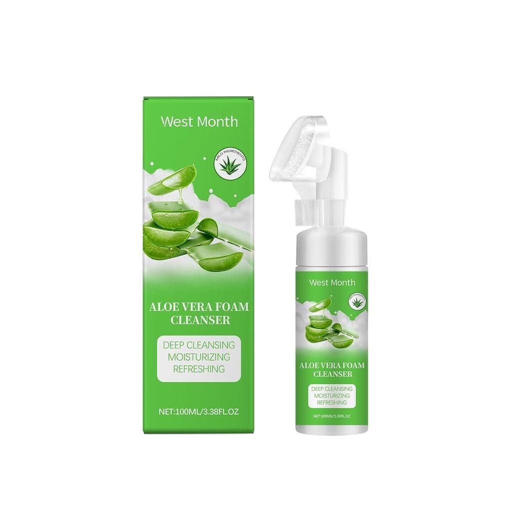 Espuma de Limpeza Facial Suave com Aloe Vera, para Refrescância Diária, com Extrato Purificante de Limão, Ácido Salicíli
