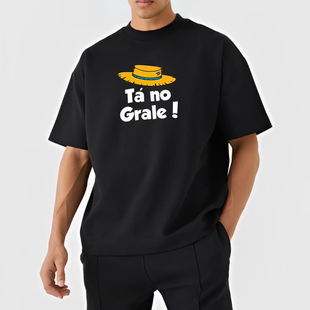 Camiseta Oversized Tá No Grale Seu Osmar Algodão Premium Malha Fria Penteada Confortável
