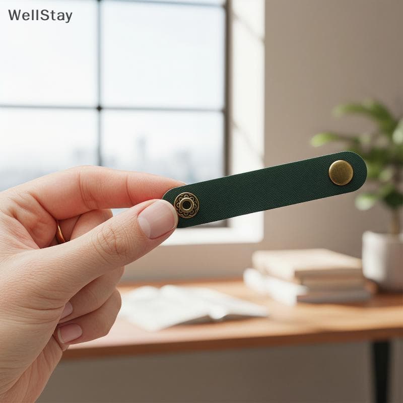 [WellStay] 10 Peças De Envoltórios De Couro Sintético De Alta Qualidade Para Cabo De Dados , Fone De Ouvido Aumenta A Du