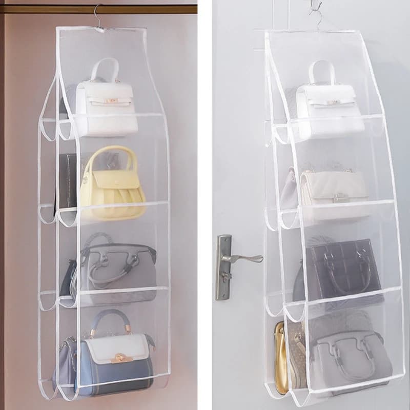 1 Pçs Pendurado Tipo Sacos De Armazenamento Para Saco Organizador 3/4 Camada Eco-Amigável À Prova De Poeira Transparente