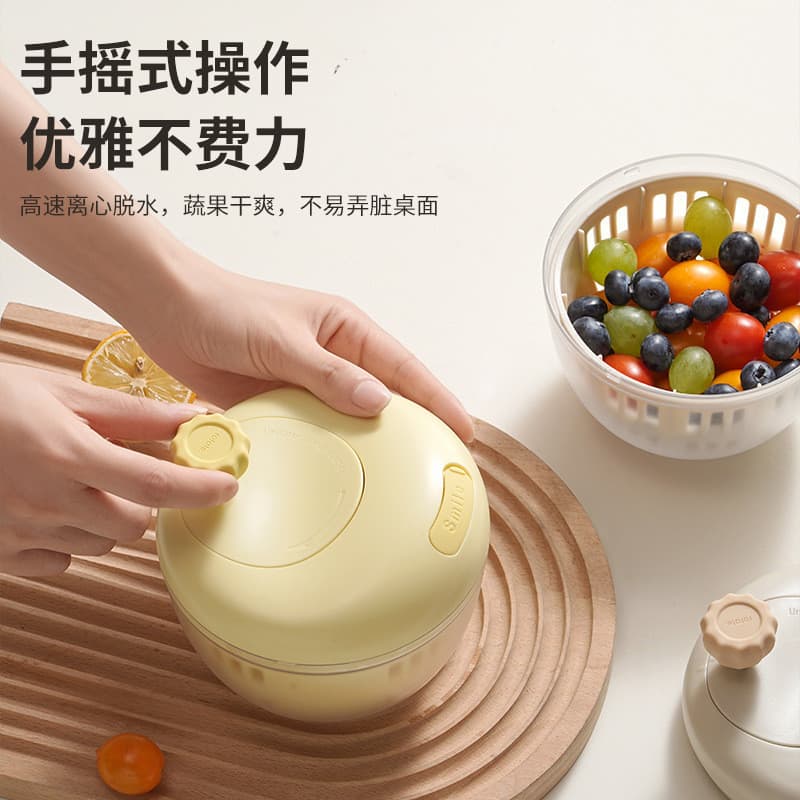 Desidratador multifuncional de vegetais para uso doméstico, centrífuga para salada de frutas, cesto de drenagem rotativo