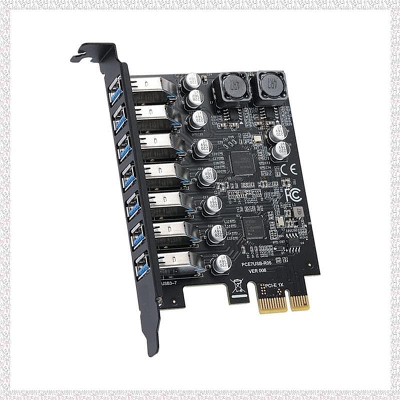 (Ogl) Adaptador USB 3.2 Pci Express E Para 7 Portas USB3 Gen1 Placa Adaptadora De Expansão-Extender Card